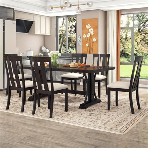 Wildon Home Chardae Piece Double Pedestal Dining Set Wayfair