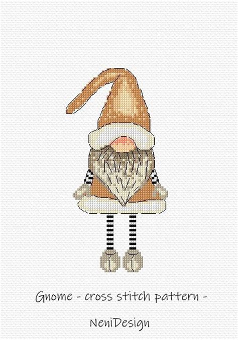 Gnome Cross Stitch Pattern Gnome Pattern Gnome Cross Stitch - Etsy