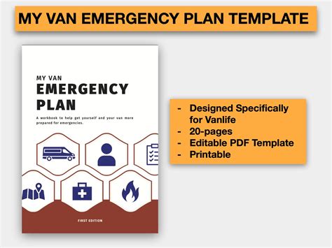 Vanlife Emergency Disaster Plan Template Printable Or Fillable Pdf Van Life Etsy