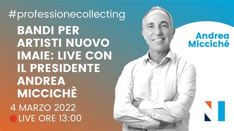 Bandi Per Artisti NUOVO IMAIE Ore 13 00 Live Con Il Presidente