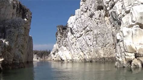 Marble Rocks In The Bank Of Narmada In Bhedaghat Jabalpur Madhya