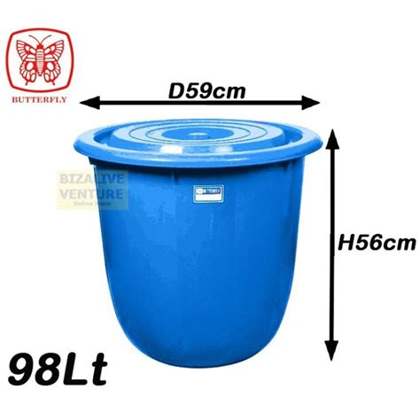 Selling☒ 98l 26 Gallon Plastic Pail With Cover Water Pail With Lid