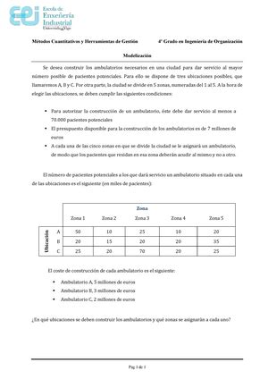 Pr Ctica Pr Ctica M Todos Cuantitativos En Ingenier A De