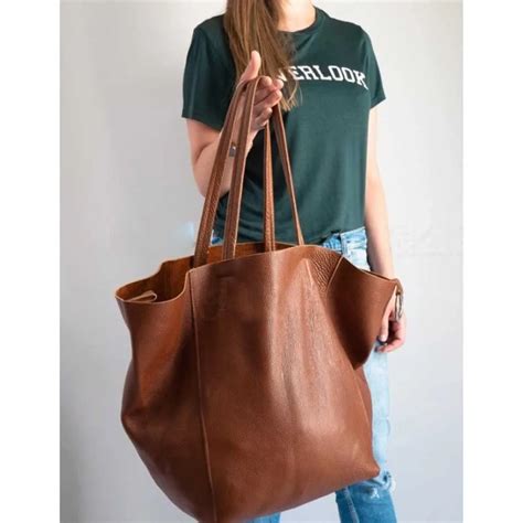 Oversized Shopper Bolsa De Couro Qualidade Para As Mulheres Bolsas E