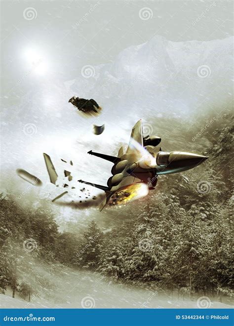 Ejection stock illustration. Illustration of airplane - 53442344