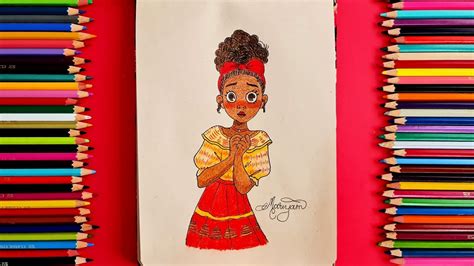 How To Draw Dolores Madrigal From Encanto Doloresdrawing Youtube