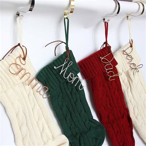 Amazon Pcs Personalized Christmas Stockings Tags Metal Name Tags