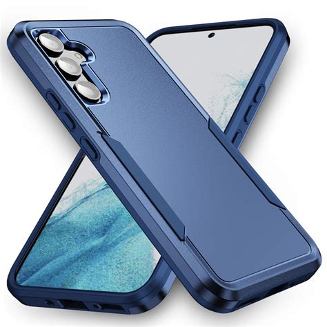 for Samsung Galaxy A55 Case, Dual Layers Shell Hard PC + Soft TPU Back