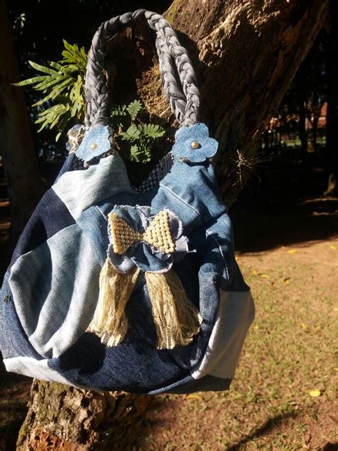 Bolsa Jeans Em Patchwork Moda Artesanal Bolsas Artesanais Artesanal