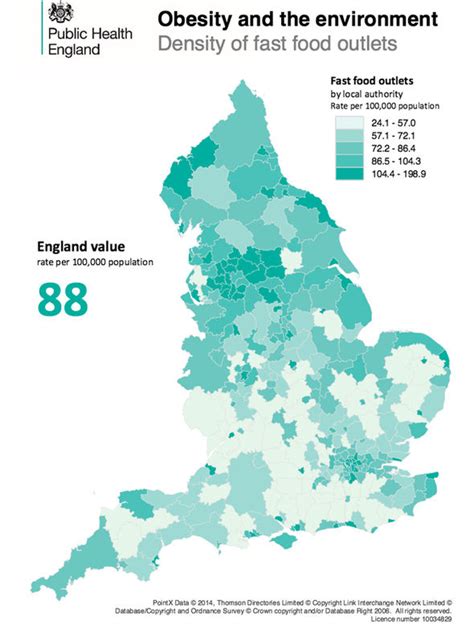 Obesity Epidemic Englands Fast Food Outlets Mapped By Public Health