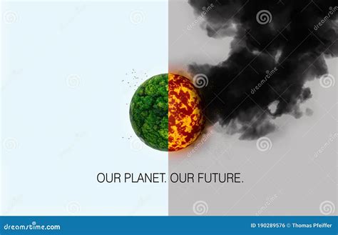 Ilustração 3d Do Slogan Das Alterações Climáticas Ilustração Stock