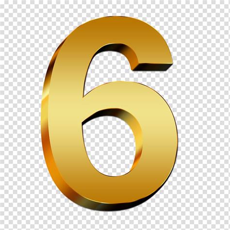 Free download | Number , Number 6 transparent background PNG clipart