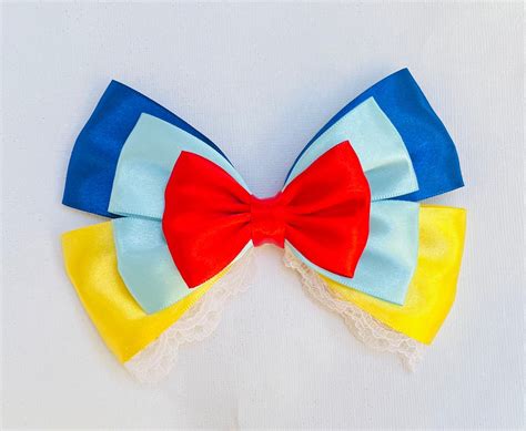 Snow White Inspired Hair Bow Etsy