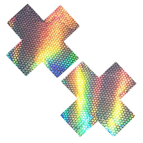 Neva Nude Liquid Party Holographic X Factor Nipztix Pasties Etsy