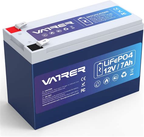 Amazon Vatrer Lifepo4バッテリー 12v 7ah リン酸鉄リチウムバッテリー 5000サイクル リチウムイオン