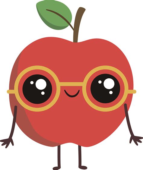 Nerd Apple Illustration Vector On White Background 13684147 Vector