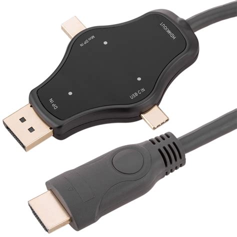 Câble Convertisseur Hdmi Mâle Vers Displayport Mini Displayport Et Usb
