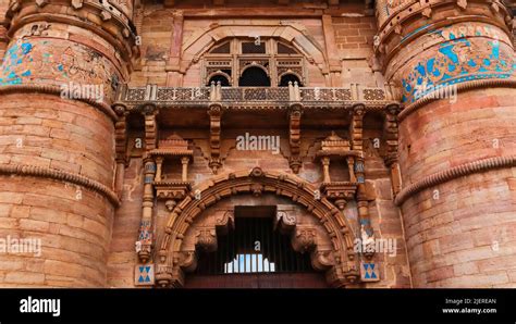 Outside View Of Man Singh Palace Entrance Gate Fort Entrance Gwalior