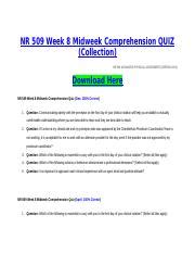 Nr Week Midweek Comprehension Quiz Bundle Docx Nr Week