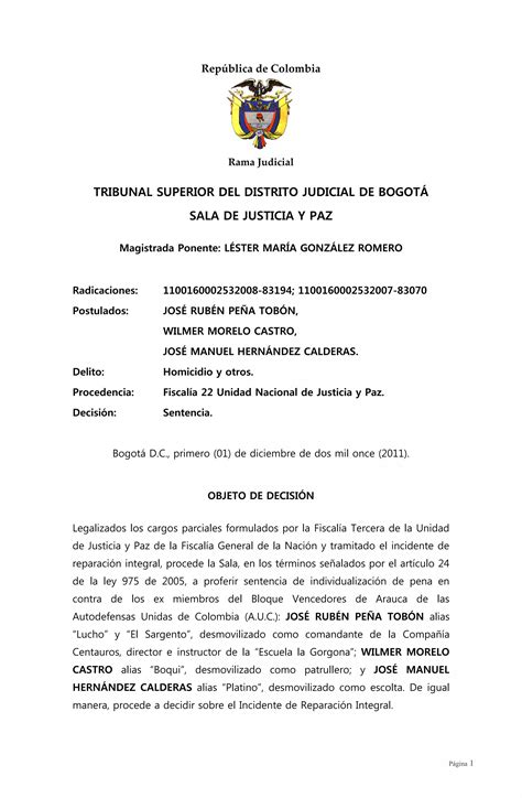 TRIBUNAL SUPERIOR DEL DISTRITO JUDICIAL DE BOGOTÁ SALA DE JUSTICIA Y