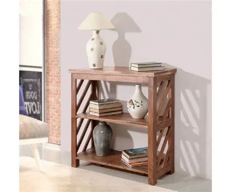 Polished Sheesham Wood Jodhpuri Woods Soker Bookself Natural Finish Wall Mount 2 Shelves At Rs