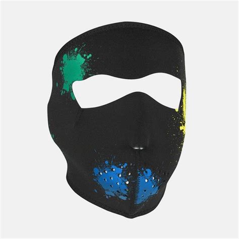 Glow In The Dark Splatter Neoprene Full Face Mask Tanga