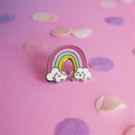 Rainbow Love Pin Enamel Pins Cute Pins Rainbow Pin