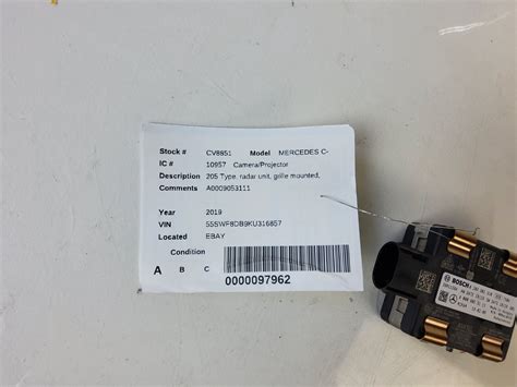 2019 2020 Mercedes Benz C300 Distance Radar Sensor A0009053111 EBay