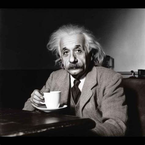 Einstein With Coffee Mug Prompt Library