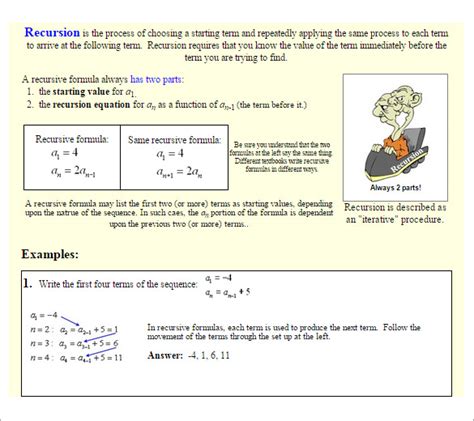 Recursive Formula For Geometric Sequence Worksheets