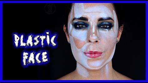 Plastic Face Makeup Effect For Halloween Silvia Quiros Youtube