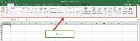 Excel 2016 Ribbonstabs And Quick Access Toolbar