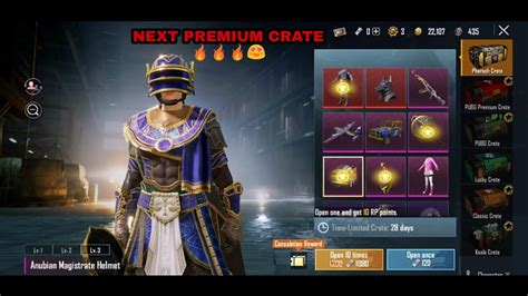 Pubg Mobile Next Premium Crate Leaks Anubian Magistrate Set Akm Uaz