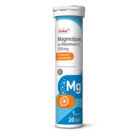 Dr Max Magnezijum Sa Vitaminom C 20 šumećih Tableta