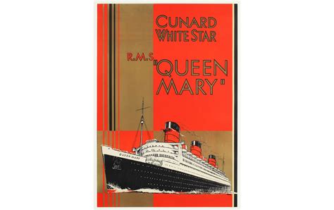 Cunard White Star Rms Queen Mary Poster By William Jarvis 1936