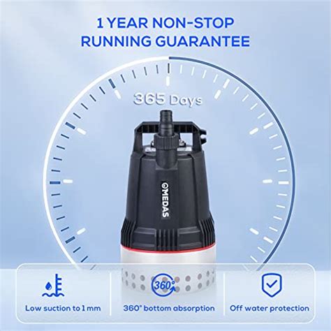 Medas New Upgraded Submersible Clean Water Pump One Year Non Stop