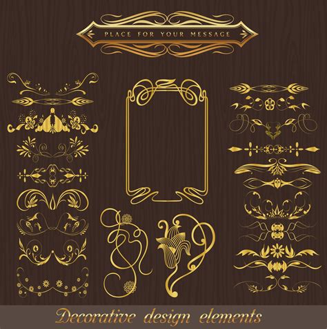 Featured classical decorative elements set 1213621 Vector Art at Vecteezy