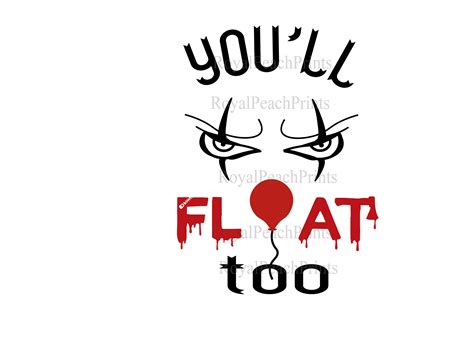 You Ll Float Too Png Printable Pennywise The Dancing Etsy Hot Sex Picture