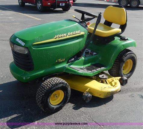 John Deere Lt166 Lawn Mower In Wamego Ks Item Aa9928 Sold Purple Wave