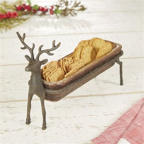 31 Reindeer Woodland Metal Serving Tray Birchlane Farmhouse