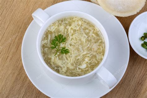 Crab meat soup — Stock Photo © AndreySt #85333414