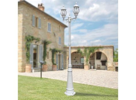 Lampione Giardino In Alluminio Bianco Realizzato In Italia