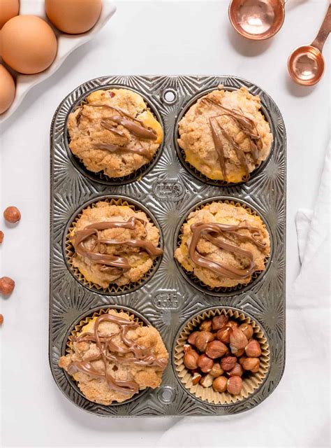 Best Nutella Muffins Recipe With Streusel Topping Maple And Thyme