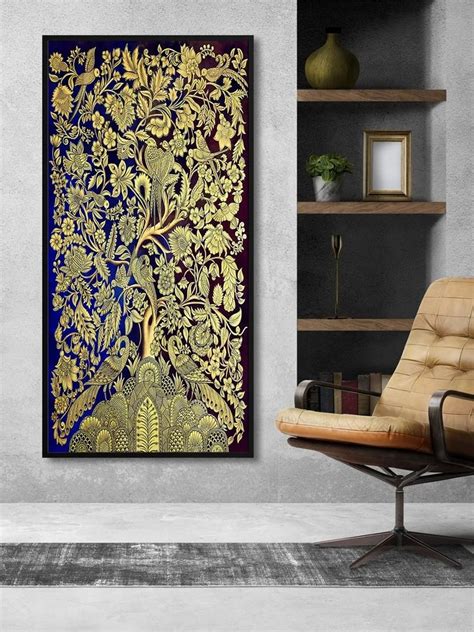 Modern Fiber F24x48006 999 Store Golden Tree Canvas Wall Painting Size