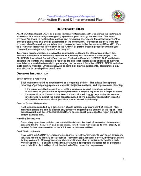 2025 After Action Report Template Fillable Printable Pdf And Forms