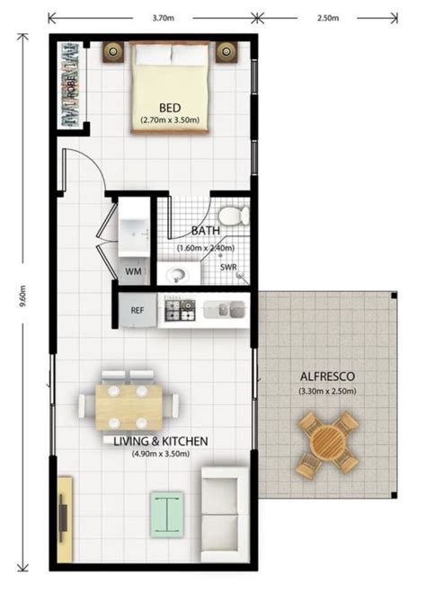 the floor plan for a small apartment