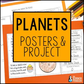 Planets Of The Solar System Posters Project 3rd Grade Solar System