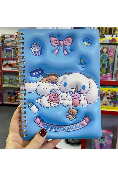 Asef Hediye Sanrio Cinnamoroll Renkli Izgili Telli A Defter Kawaii