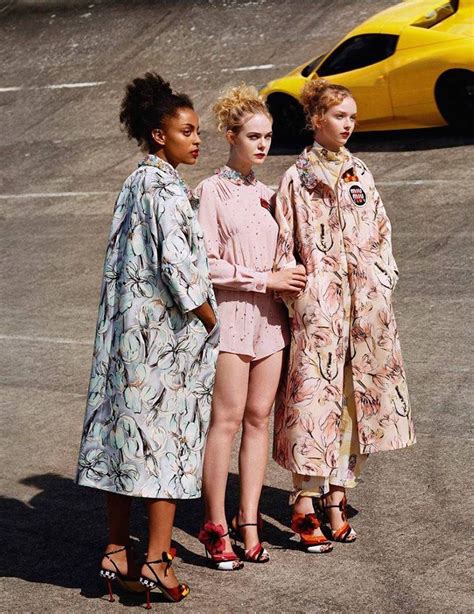 Ad Campaign Miu Miu Cruise 2018 Model Elle Fanning Kese Waaboah