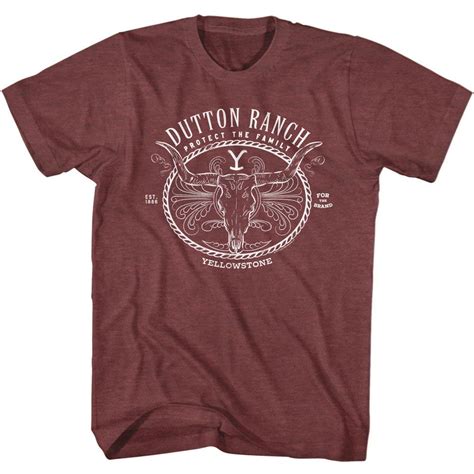 Yellowstone Dutton Ranch Cow Skull T Shirt Hyper Iconic